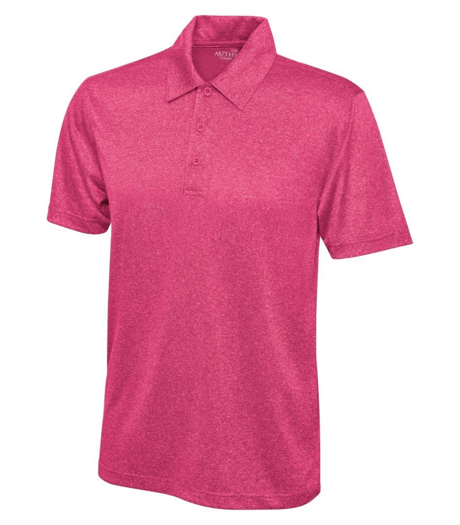 Basic Polo Shirt: Men's Cut Heather Pattern - S3518 - Raspberry Heather