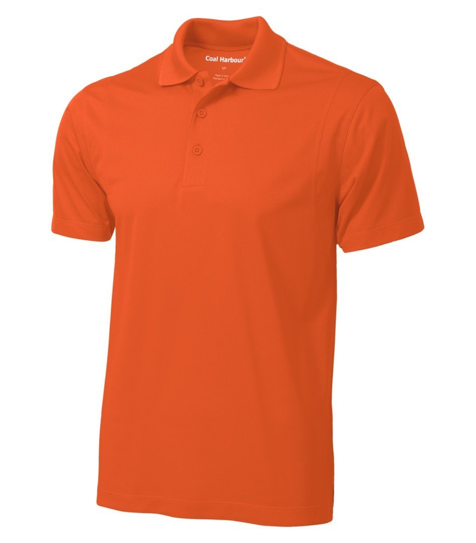Basic Polo Shirt: Men's Cut Snag Resistant - S445 - Safety Orange
