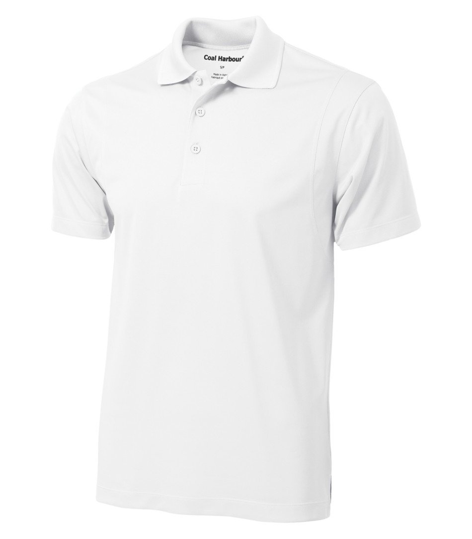 Basic Polo Shirt: Men's Cut Snag Resistant - S445 - White